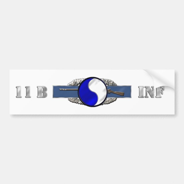 INFANTRY 11B 29TH ID BUMPER STICKER (Front)