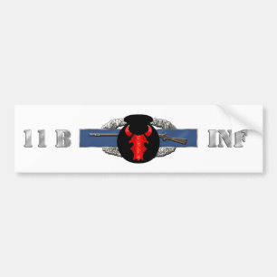 INFANTRY 11B 34th ID Bumper Sticker