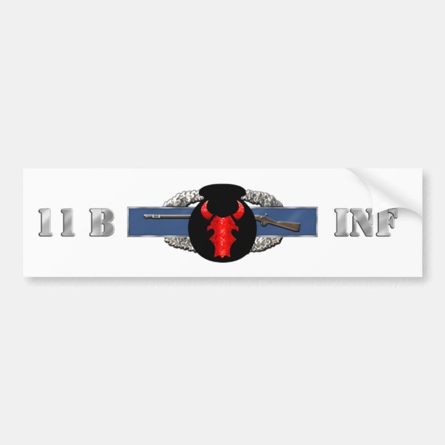 INFANTRY 11B 34th ID Bumper Sticker (Front)