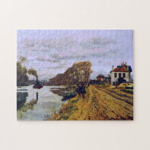Infantry Guards on River Bank Monet Fine Art Jigsaw Puzzle