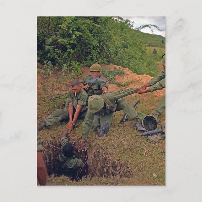 Infantry Platoon in Operation Oregon Vietnam War Postcard (Front)