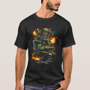 Infantry Rampage – Street Art Military Illustratio T-Shirt