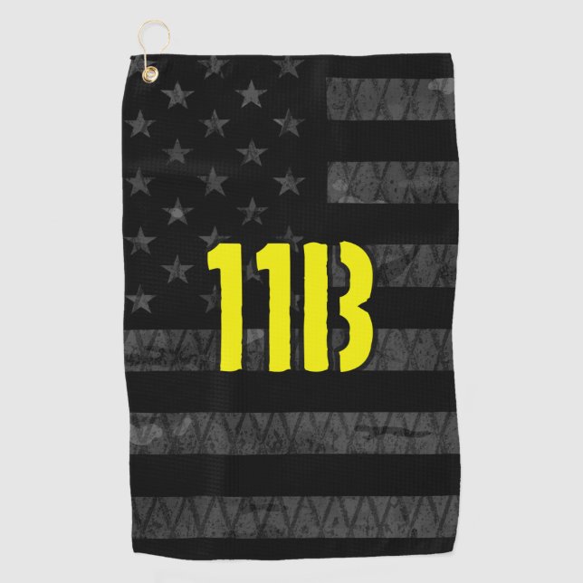 Infantry Subdued American Flag Golf Towel (Front)