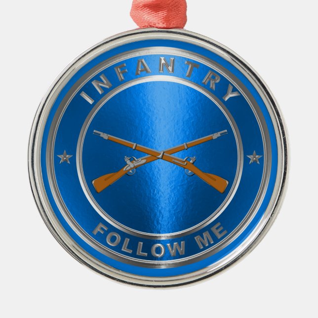 INFANTRY VETERAN METAL TREE DECORATION (Front)