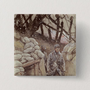 Infantrymen in a Trench, Notre-Dame de Lorette 15 Cm Square Badge