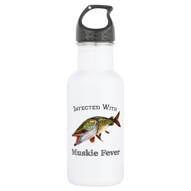 Infected With Muskie Fever 532 Ml Water Bottle (Front)