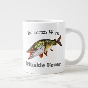 Infected With Muskie Fever Large Coffee Mug