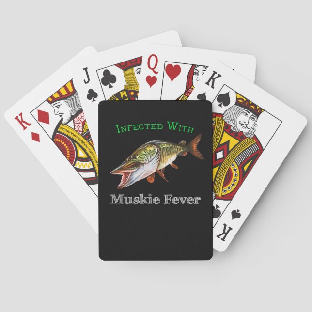 Infected With Muskie Fever Playing Cards (Back)