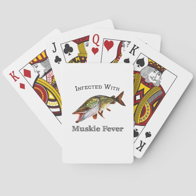Infected With Muskie Fever Playing Cards (Back)
