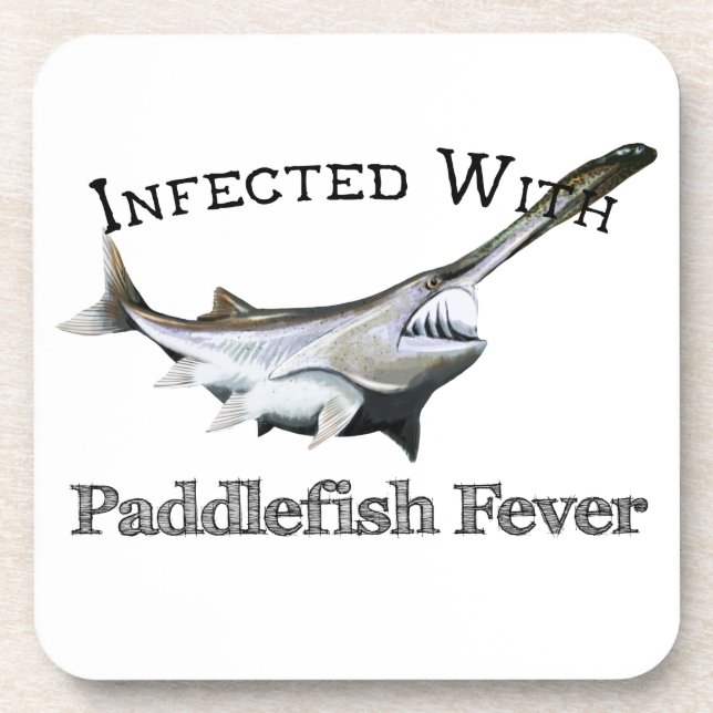 Infected With Paddlefish Fever Coaster (Front)