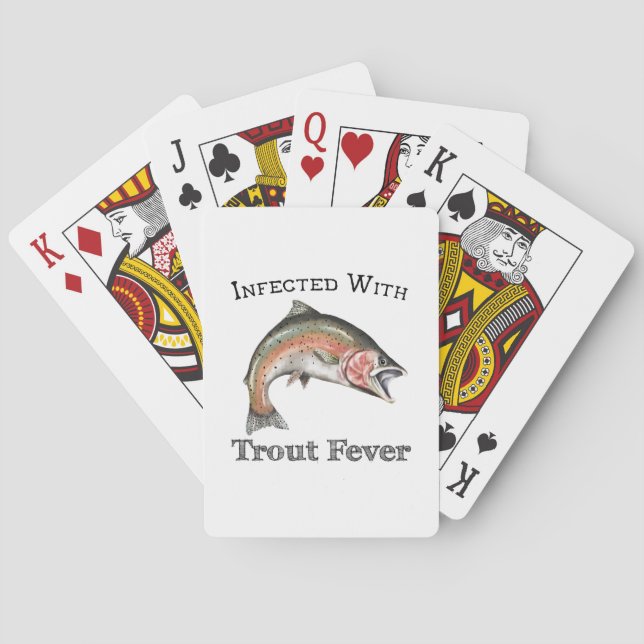 Infected With Trout Fever Playing Cards (Back)