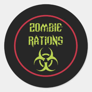 Infected Zombie Rations Classic Round Sticker