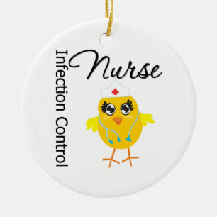 Infection Control Nurse Chick v1 Ceramic Tree Decoration