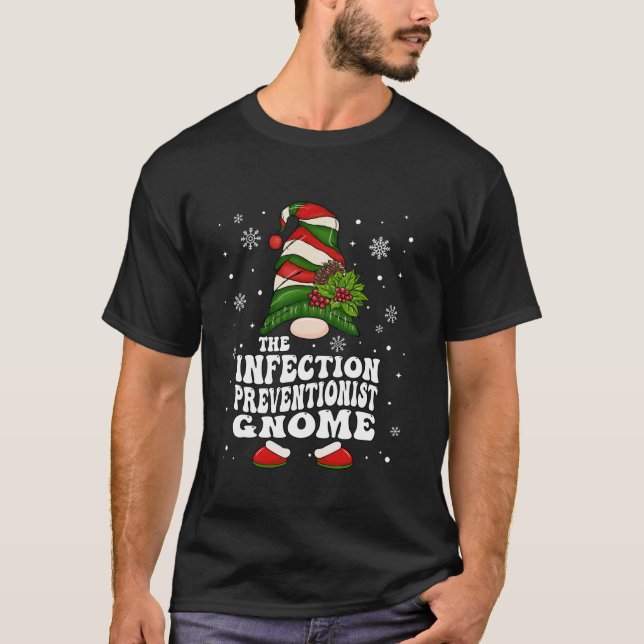 Infection Preventionist Gnome Groovy Christmas IP  T-Shirt (Front)