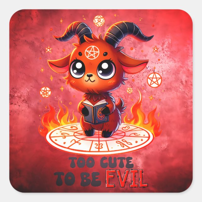Infernal Cuteness Square Sticker (Front)