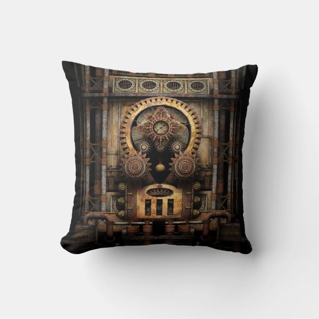 Infernal Steampunk Machine Cushion (Front)