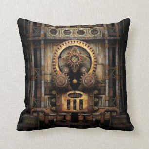 Infernal Steampunk Machine Cushion