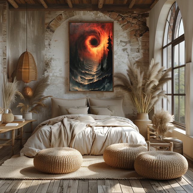 Infernal vortex: Surreal Abyss Bicolor Poster (Creator Uploaded)