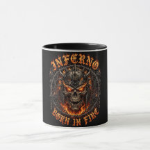 Inferno Born In Fire Fiery Demon Skull