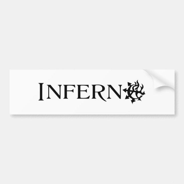Inferno Bumper Sticker #2 (Front)