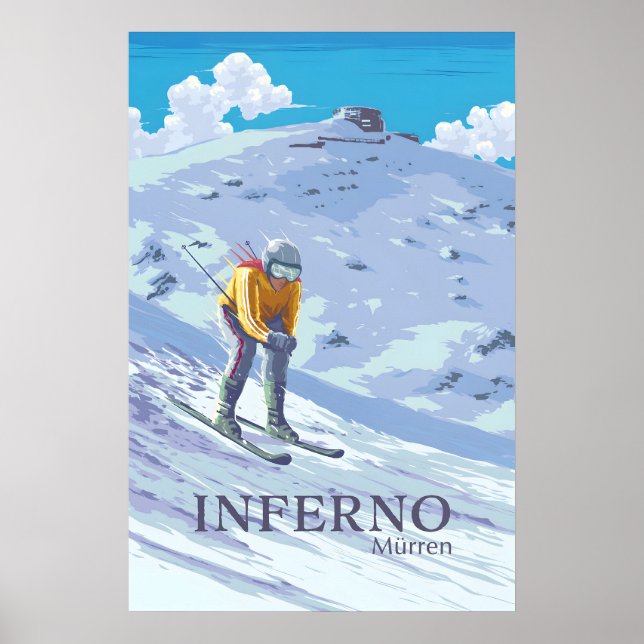 Inferno Downhill Race Murren Ski Poster (Front)