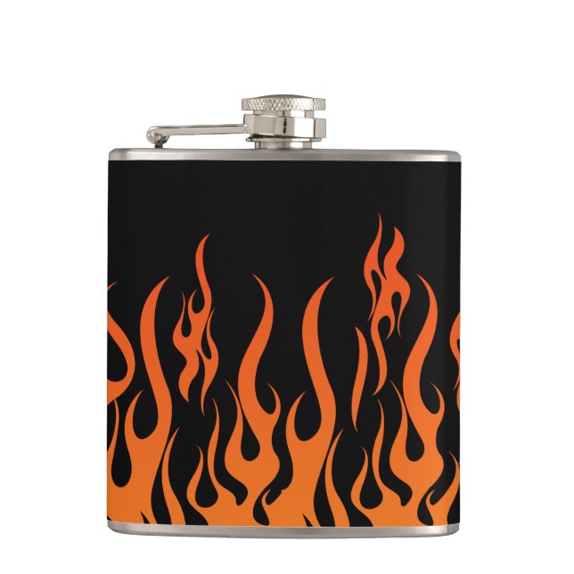 Inferno Fire and Flames Hip Flask (Front)