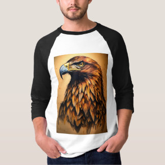 Inferno Guardian:Majestic A Eagle Bird Design Logo T-Shirt