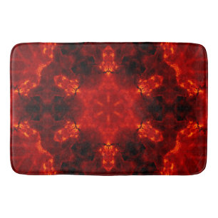 Inferno Nexus – Fiery Kaleidoscope Art Bath Mat