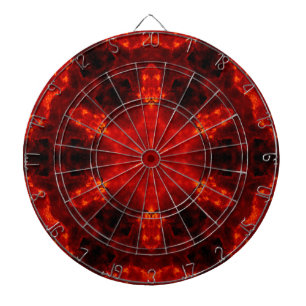 Inferno Nexus – Fiery Kaleidoscope Art Dartboard
