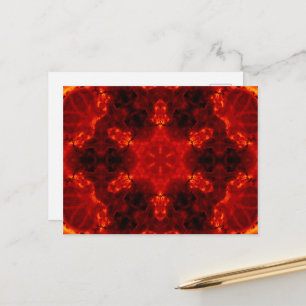 Inferno Nexus – Fiery Kaleidoscope Art Postcard