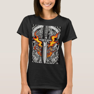 Inferno Noir: Blades, Bullets, and Burning Desires T-Shirt