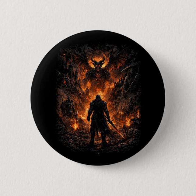Inferno’s Gate 6 Cm Round Badge (Front)