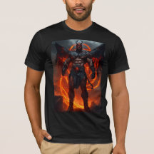 Inferno Sentinel: Fearsome Demon Warrior T-shirt 
