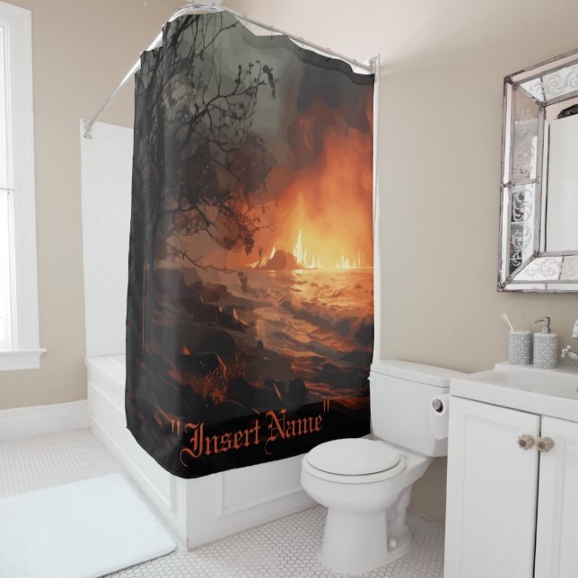 Inferno Shower Curtain (In Situ)