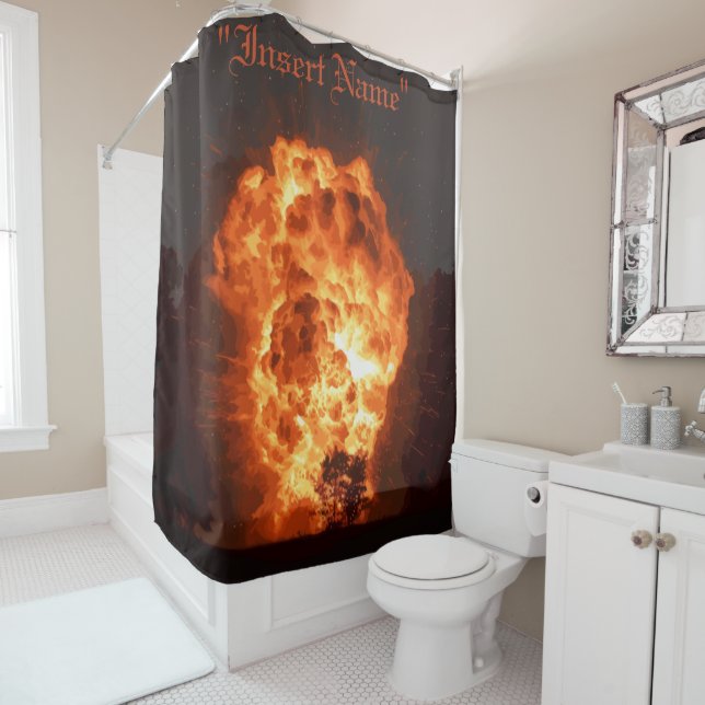 Inferno Shower Curtain (In Situ)
