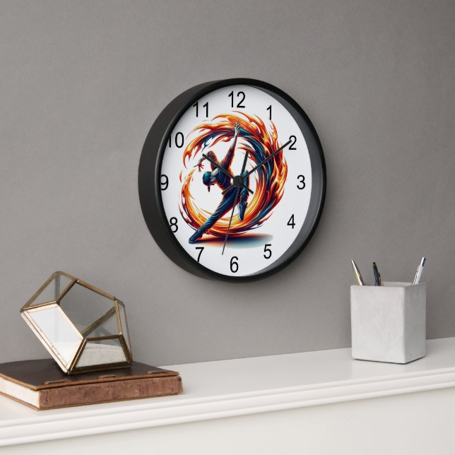 Inferno Spin - Ignite the spirit of Breakdance Clock (Office)