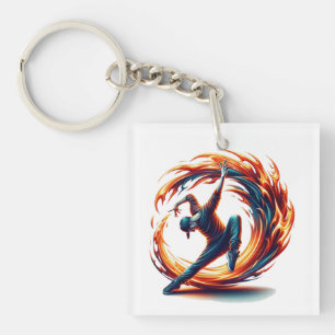 Inferno Spin - Ignite the spirit of Breakdance Key Ring