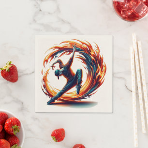 Inferno Spin - Ignite the spirit of Breakdance Napkin