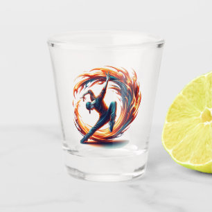 Inferno Spin - Ignite the spirit of Breakdance Shot Glass