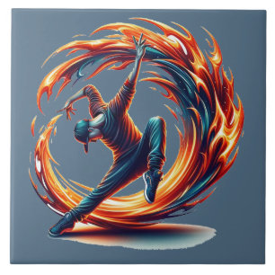 Inferno Spin - Ignite the spirit of Breakdance Tile
