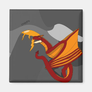 Inferno the fire dragon magnet