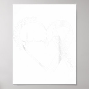 Infertility Awareness Heart Orange Ribbon Ivf Tran Poster
