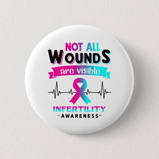 Infertility Awareness Month Ribbon Gifts 6 Cm Round Badge (Front)