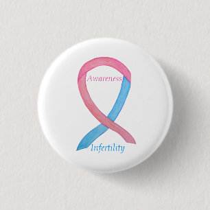 Infertility Awareness Pink & Blue Ribbon Pin