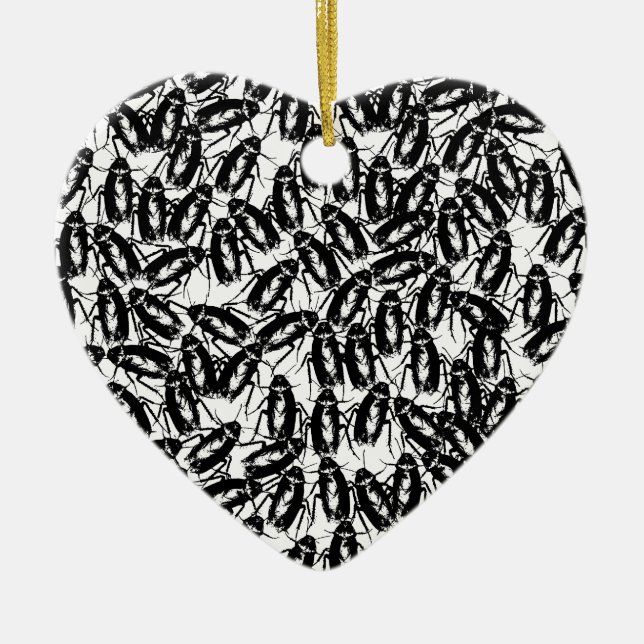 Infested With Cockroaches Ceramic Tree Decoration (Front)