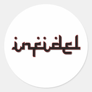 infidel classic round sticker
