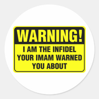INFIDEL CLASSIC ROUND STICKER