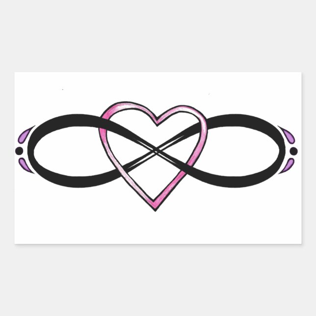 Infinate Love design Rectangular Sticker (Front)