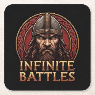 Infinite Battles Square Paper Coaster