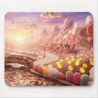 infinite Candy World and Chocolate River & Gumdrop Mouse Mat